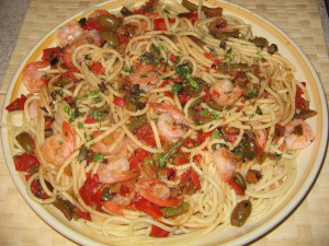 How to Cook End of Summer Pasta Primavera with Shrimp - CookingWithKimberly.com