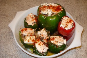 How to Cook Stuffed Stuffed Peppers with Chevre - CookingWithKimberly.com