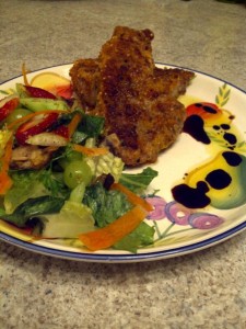 Crusted Pork Loin & Pre-Spring Salad - CookingWithKimberly.com