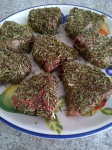 Lamb Loin Chops Rubbed with Herbes de Provence - CookingWithKimberly.com