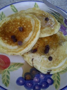 Mint Chocolate Chip Pancakes - CookingWithKimberly.com