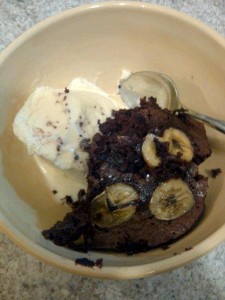 Fudge Banana Brownie Cake - CookingWithKimberly.com