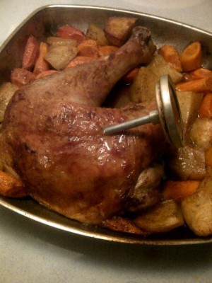 How to Roast a Turkey Quarter - CookingWithKimberly.com