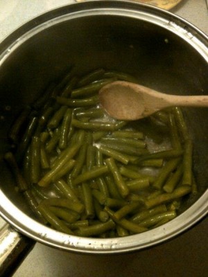 Green Beans  with Buerre Brun Sauce - CookingWithKimberly.com