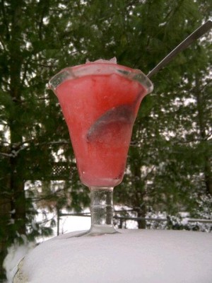 How to Make Real Snowcones - Cranberry Cordial - CookingWithKimberly.com