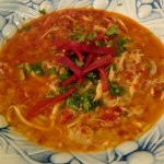 How to Cook Chickpea, Piquillo Pepper & Shredded Chicken Soup - CookingWithKimberly.com