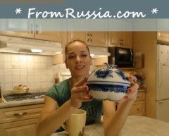 Web Chef Review: Gzhel Apple Sugar Bowl @ FromRussia.com
