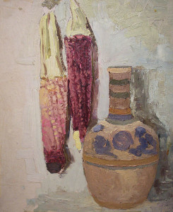 Indian corn with vase