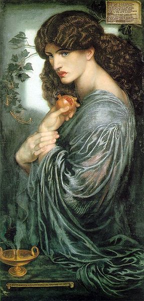 Persephone with a pomegranate