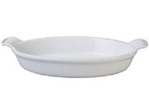 Le Creuset 3qt Oval Heritage Collection Baking Dish in White - shop.cookingwithkimberly.com