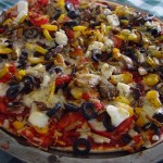 pizza with feta & peppers