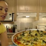 How to Bake Meatball, Broccoli & Enoki Mushroom Pizza with Roberto's Gluten-Free Crust - cookingwithkimberly.com