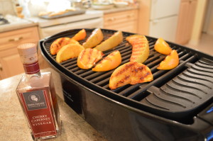 How to Grill Orange & Cantaloupe with Napa Valley Cherry Cabernet Caramel - cookingwithkimberly.com