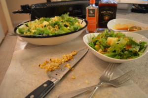 How to Make Napa Apple Jack Salad with Peach Bourbon BBQ Vinaigrette - cookingwithkimberly.com
