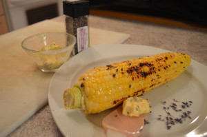 How to Grill Corn-on-the-Cob with Lavender Compound Butter - cookingwithkimberly.com
