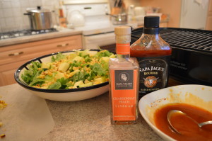 How to Make Napa Apple Jack Salad with Peach Bourbon BBQ Vinaigrette - cookingwithkimberly.com