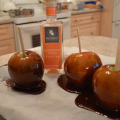 How to Make Chardonnay Peach Caramel Apples + Video