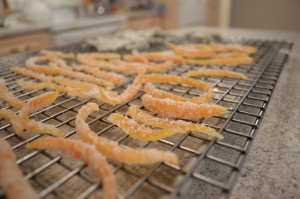How to Make Candied Orange Peel Slivers - cookingwithkimberly.com