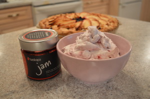 How to Make Haskapa Whipped Cream - cookingwithkimberly.com