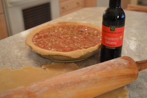 How to Bake Napa Valley Strawberry Balsamic Rhubarb Pie - cookingwithkimberly.com