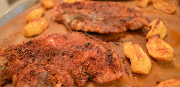 How to Bake Smoked Paprika & Lime Pork Sirloin Chops + Baked Smoked Paprika Apples Video