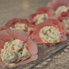 How to Make Cream Cheese & Olive Stuffed Hollyhock Blossoms: Christmas in July Video