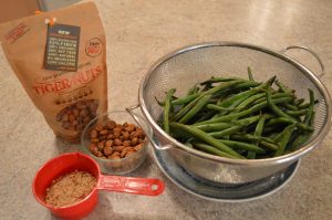 Green Beans with Toasted Tiger Nuts - cookingwithkimberly.com