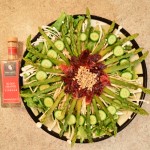 How to Make Green Leaf Salad with Asparagus, Enoki Mushrooms & Blood Orange - cookingwithkimberly.com