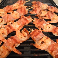 Grilled Prosciutto-Wrapped Shrimp Skewers + Video