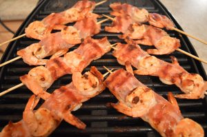Grilled Prosciutto-Wrapped Shrimp Skewers - cookingwithkimberly.com