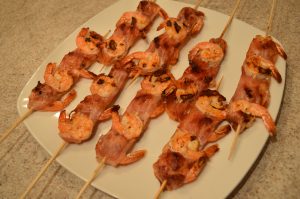 Grilled Prosciutto-Wrapped Shrimp Skewers - cookingwithkimberly.com