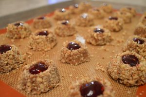 Nut-Free Tiger Nuts Christmas Thumbprint Cookies - cookingwithkimberly.com