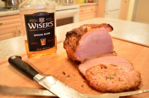 How to Roast Whiskey-Basted Peameal Bacon - cookingwithkimberly.com