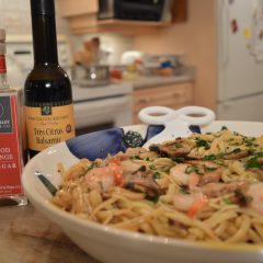 How to Cook Shrimp & Shiitake Linguine with Tres Citrus Balsamic Butter Sauce Video