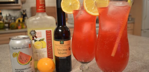 How to Make Watermelon Citrus Balsamic Cocktails Video