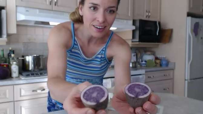 Web Chef Review: Ontario Blue Potatoes at Harvest Barn Country Markets