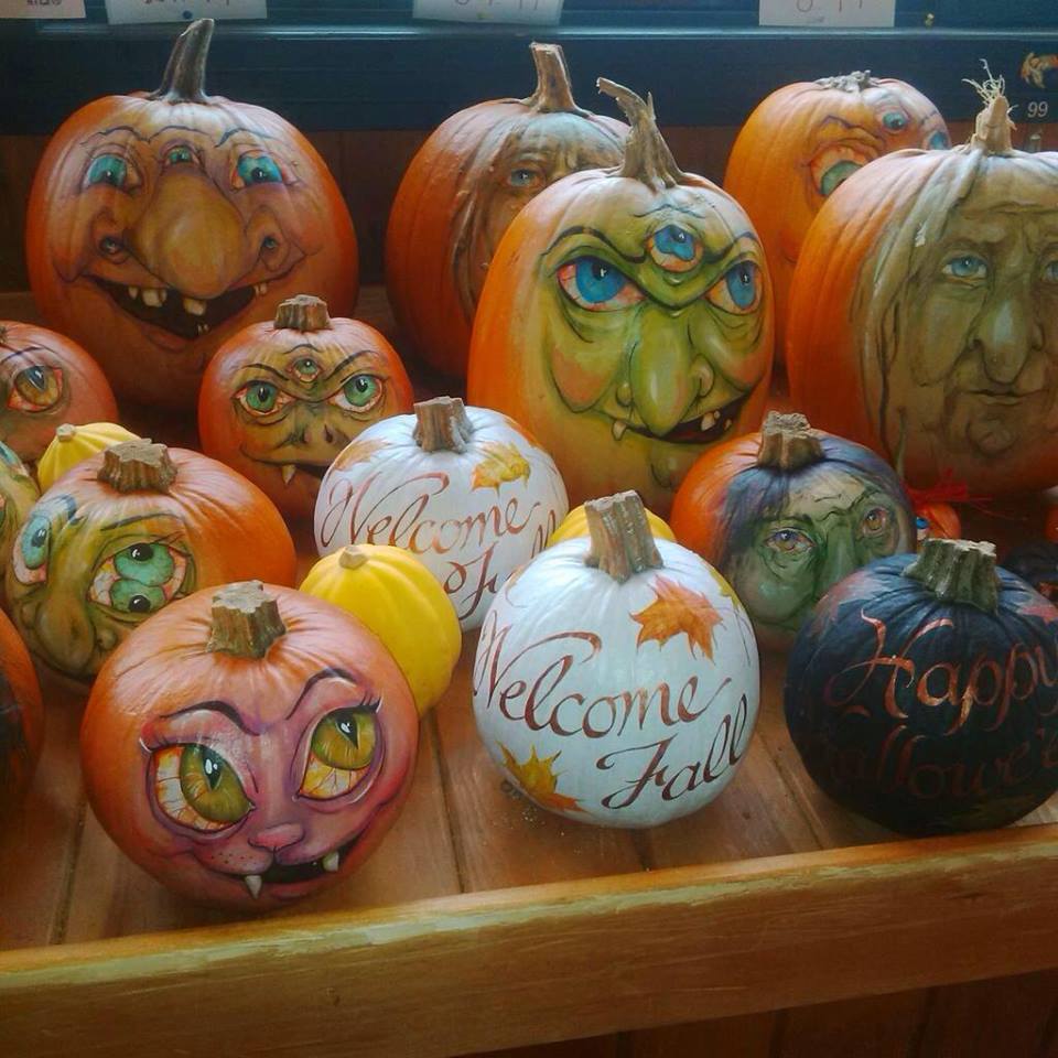 Web Chef Review: Hand-Painted Artisan Pumpkins at Harvest Barn Country ...