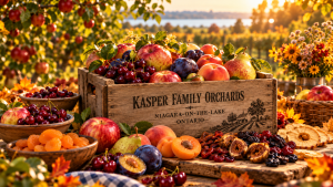 Fruit from Kasper Family Orchards in Niagara-on-the-Lake, where our family Rumtopf tradition continued for generations.