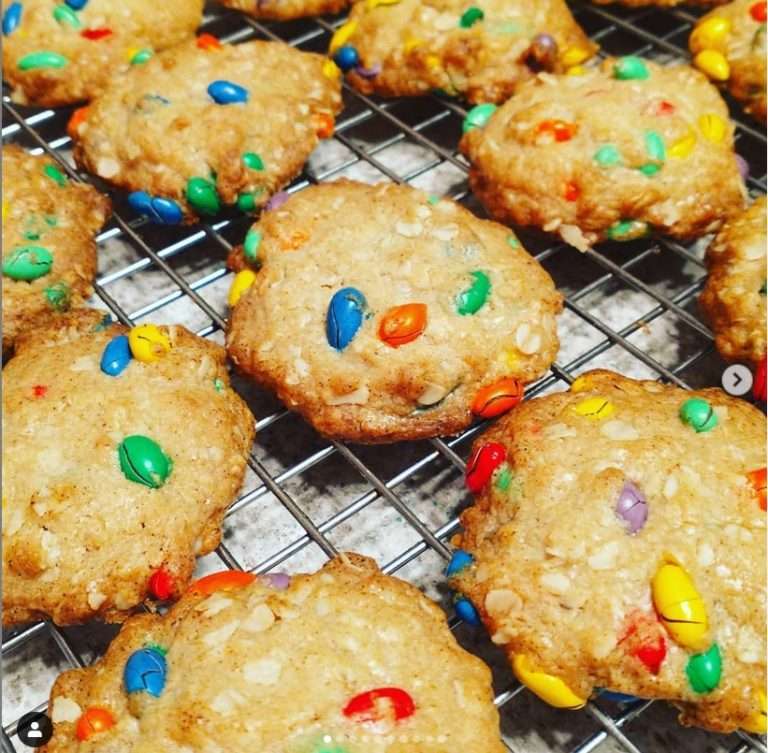 Rainbow Chocolate Covered Sunflower Seed Oatmeal Cookies